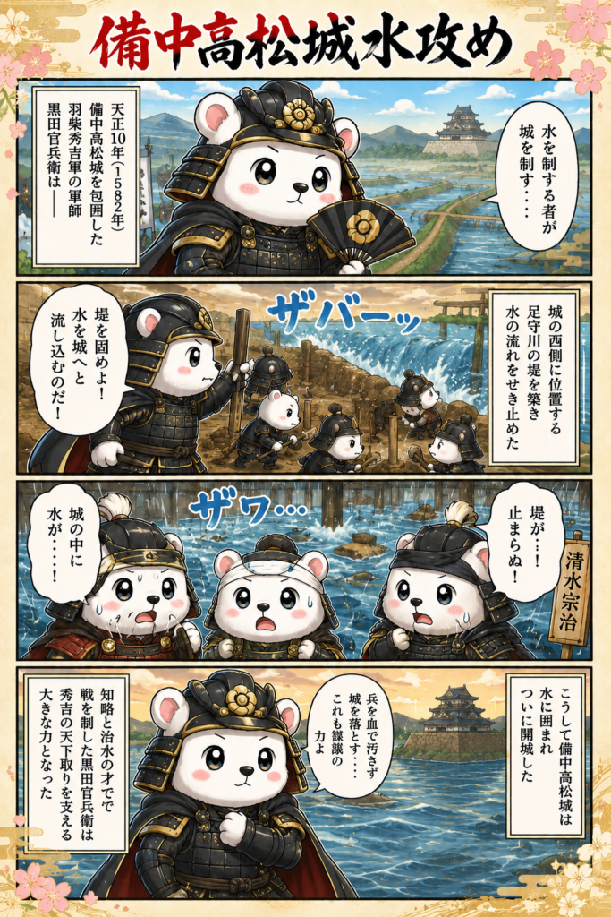 備中高松城水攻め